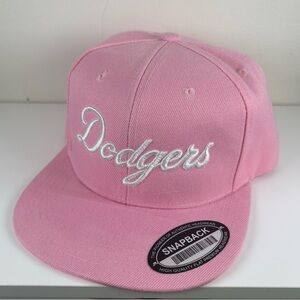 pink dodgers snapback hat la baseball cap pastel streetwear adjustable